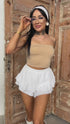 Beige crop tops "MINI LADY"